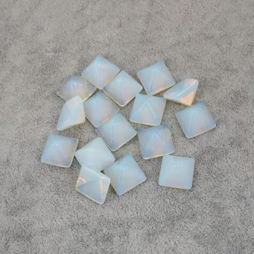 10x Quarzstein, graviert, Pyramide, geschnitzter Stein, poliert, Opal