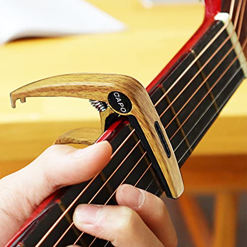 HOXEEJEE Capodastre pour Guitare avec 12 Médiators et Porte-médiators et extracteur de broches pour pont avec 0,46/0,71… - Les Beatles, Paul McCartney, John Lennon, RIngo Starr, George Harrison HOXEEJEE Capodastre pour Guitare avec 12 Médiators et Porte-médiators et extracteur de broches pour pont avec 0,46/0,71… – Image 8