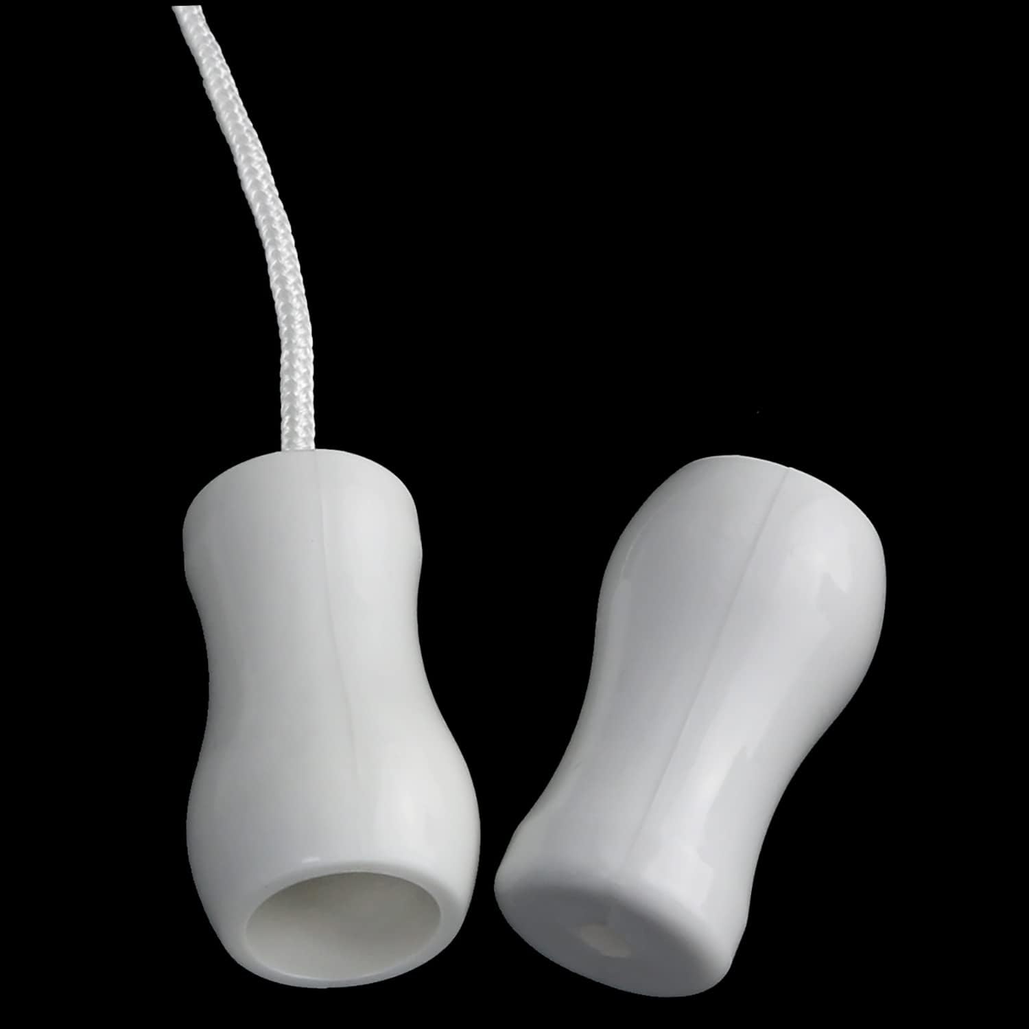 Plastic Cord Tassel 12PCS Vase Shape White Plastic Window Blind Cord Knobs, Cord Plastic Tassels, Drops Pull End for Blinds/Roman Shades Pull Cord, Pull Cord Tassel