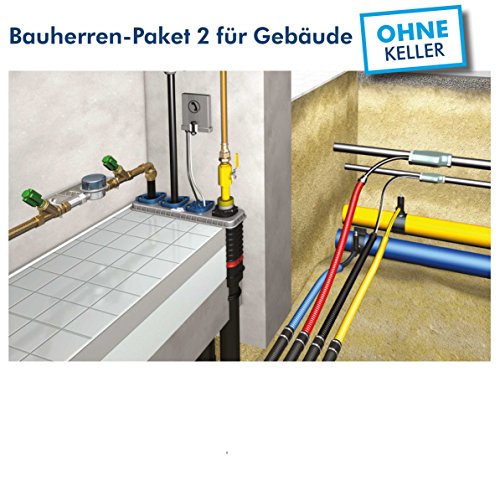 Preisvergleich Produktbild Quadro-Secura® Bauherrenpaket Mehrsparte All inclusive für Gebäude ohne Keller / Mehrsparten-Hauseinführung / Reihen-Ausführung