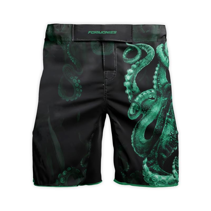 Octopus Fight Shorts MMA BJJ Kickboxing Grappling Jiu Jitsu Shorts for Men 4-Way Stretch Fabric2