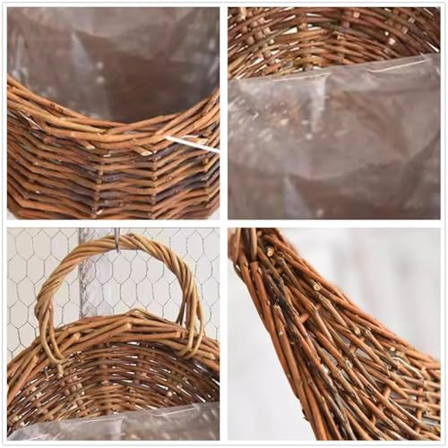 Panier suspendu en osier de fabrication artisanale d'exception - 8