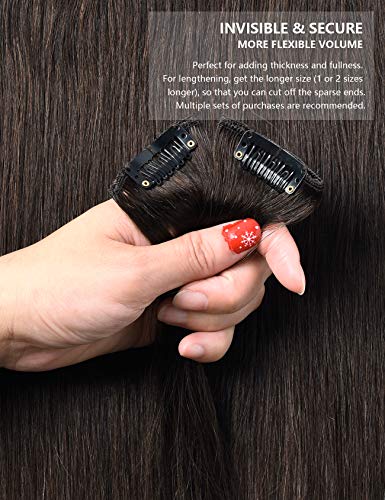 Rosebud Clip In Hair Extensions Remy Human Hair 8Pcs 18 Clips 60G/Set 10 Inch #TOP3
