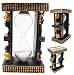 Ebros Gift Egyptian King Pharaoh Tutankhamun and Queen Nefertiti Sandtimer Desktop Figurine Gods of Egypt Relic Hieroglyphs Decor Sculpture Sand Timer