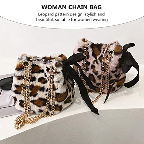 KESYOO Bolsa de Ombro de Pelúcia da Moda Bolsa de Corpo Cruzado para Mulheres Senhora (Rosa)