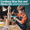 NailHsing 20W Cordless Hot Glue Gun Fast Heating Mini Glue Gun and Sticks Set with 7mmX15cmX30 PCS Glue Sticks for DIY&Arts&Crafts Home Repair (Blue) #5