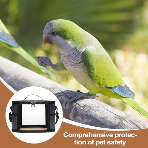 Bird Travel Carrier - Breathable Parrot Carrier | Transport Shoulder Bag for Hamster Parakeet Cockatiel, Lovebird Travel Carrying Cage - Image 4