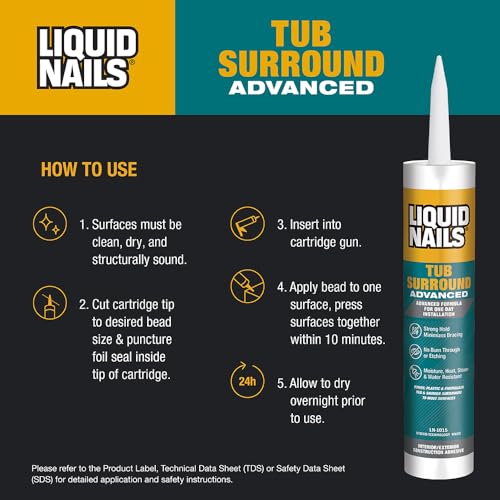 Image of Liquid Nails 10 oz Tub Surround Interior /Exterior Advanced Construction Adhesive