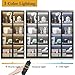 Eltean Display Cabinet with Glass Doors and LED Lights, Glass Display Cabinet with 3 Adjustable Shelves,4 Tier of Storage Space Curio Cabinet for Bedroom Living Room Homeoffice Dining Room