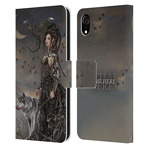 Coque cuir iPhone XR Nene Thomas étui portefeuille personnalisable rabat support fée loup