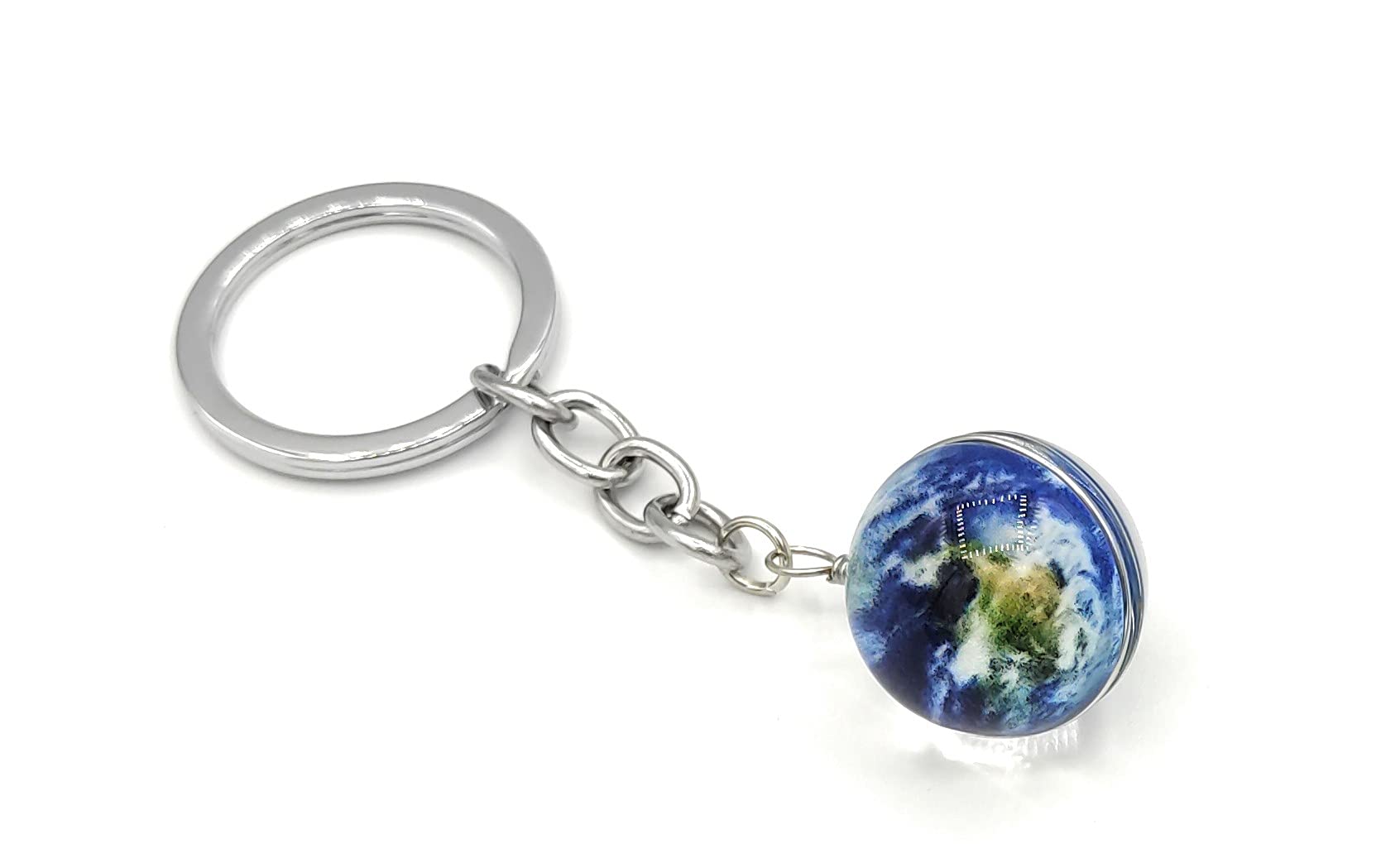 COSMEVIVI Porte-clés Verre Forme De Globe Terrestre Accroche Pour Sac à Décoration De Sac Et Porte-clés Pour Garçon Fille Unique Pour Fêtes