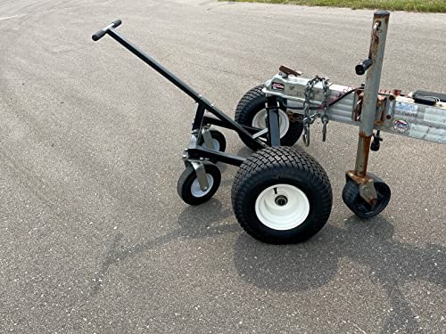 Tow Tuff Tmd-15002C Adjustable Heavy Duty Durable Steel Trailer Dolly With 2 10 Inch Swivel Casters, 1500 Pound Capacity, & 8 Inch Flat Free Tires, Black #TOP5