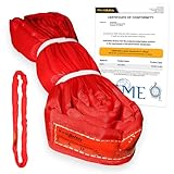 Heavy Duty Lifting Strap - Anaconda - Endless Loop Strap for Industrial Lifting Slings - Red - 4