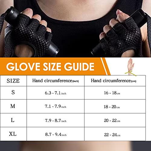 Eliamo Workout Gloves, Short Fingerless Gloves Weight Lifting Gloves, Thin And Breathable Suitable For Gym, Rope Skipping, Cycling, Weight Lifting, And Rowing, For Men And Women-Small (Large) #TOP4