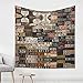 Stare tablice rejestracyjne gobelin do salonu sypialni akademika dekoracja prezent 150 x 150 cm gobelin