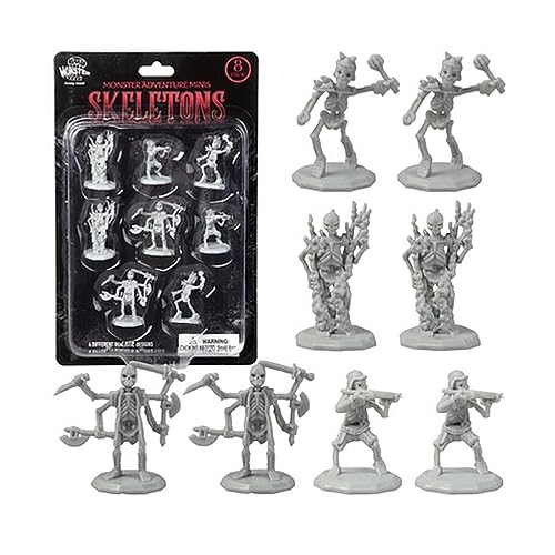 Halloween Fantasy Skeleton Mini Figures – 8 Unpainted Unique Designs – 1