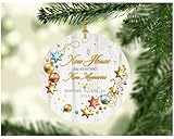 New Home Newtown Square Ornament Our First Christmas in Newtown Square PA Pennsylvania Adventures Housewarming Family Ornaments MDF 3"