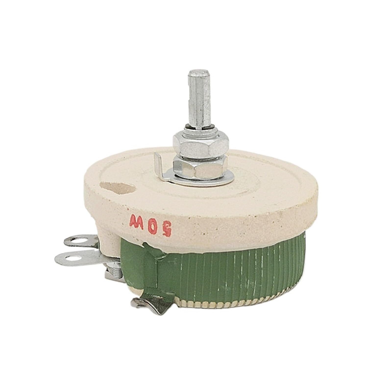 1 potenziometro a filo avvolto ad alta potenza da 50 W 100 OHM, resistenza variabile, reostato, 50 Watt. Con manopola.