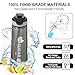 Air Water Bottle with Flavour Pods, 700ml Starter Up Set BPA Free Drinking Bottles with 10 Random Flavour Pods Scented 0 Sugar Calorie, Water Cup with Straw for Gym School Outdoor, Black