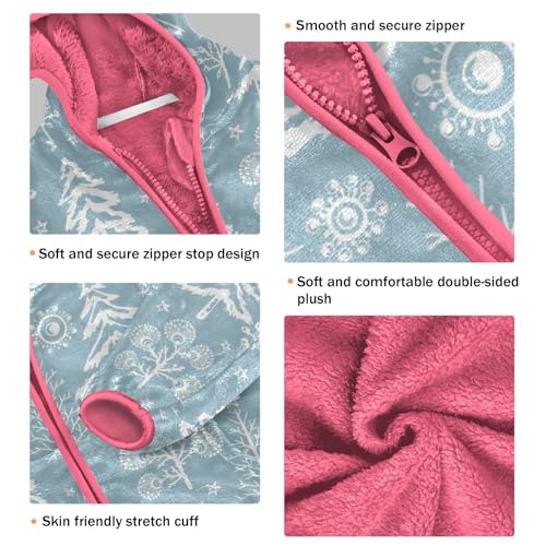 OTVEE Christmas Winter Tree Kids Hoodie Jacket Fall Spring Full Zip Warm Outwear Coat3