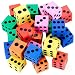 Kicko Foam Dice Set - 24 Pack of Assorted Colorful Big Square Blocks - Perfect for Building, Educational Toys, Math Teaching, Pastime, Party Favors and Supplies