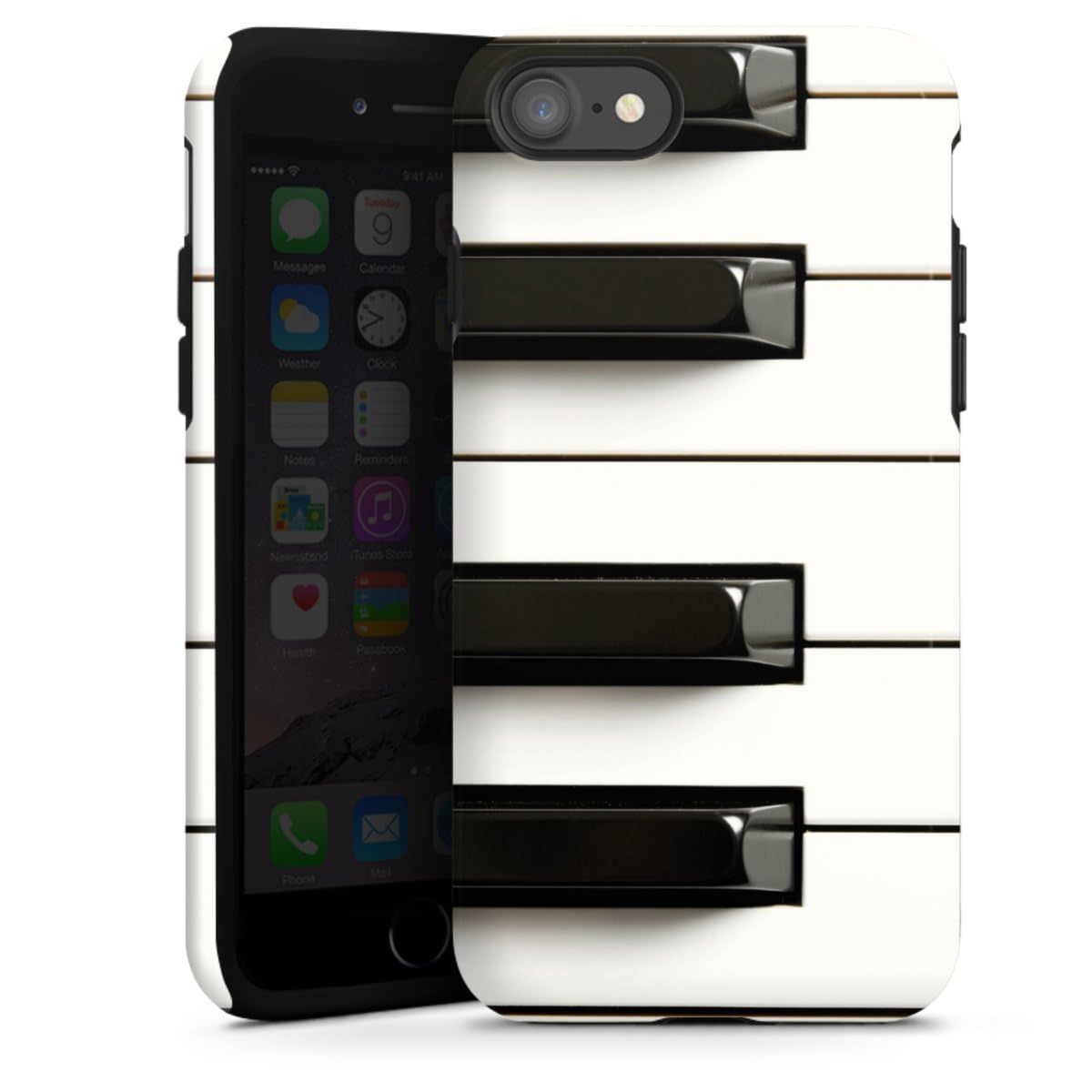 DeinDesign Coque Compatible avec Apple iPhone SE (2020) Coque renforcée Coque Antichoc Piano Classique Musique Piano