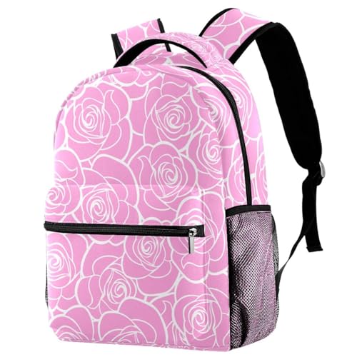 Sac à dos d'école fleuri 40cm pour ranger grands cahiers et classeurs
