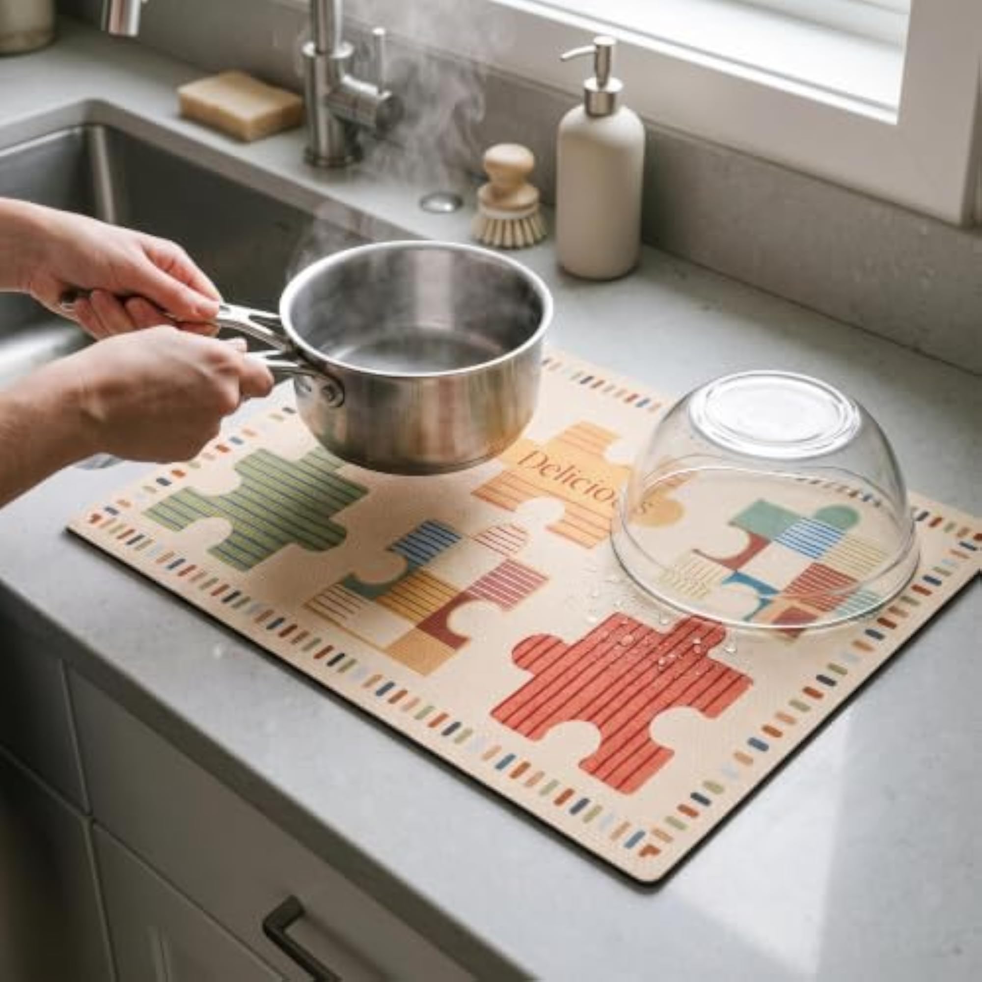 Diatomaceous Earth Kitchen Dish Drying Mat