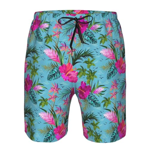 Hello Hawaii Print Mens Casual Shorts Drawstring Summer Beach Stretch Shorts Novelty Swimtrunks4