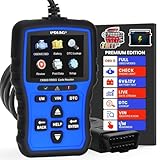 UDIAG CR800 OBD2 Scanner Battery Tester 2 in 1, OBD2 Scanner Diagnostic Tool for Car Check Engine Light Code Reader Scan Tool & 6V 12V Battery Charging Component test EVAP Live Data for All OBDII Cars