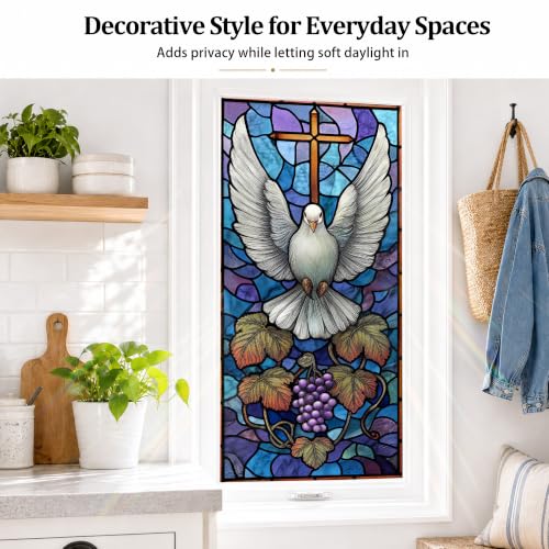 Vinilo decorativo para ventana con diseño de paloma 17x39 pulgadas miniatura 4