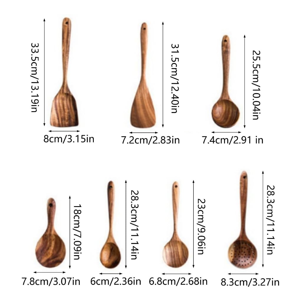 Küchenutensilien, Holzstruktur, Kochutensilien-Set, Geschenk zum Kochen