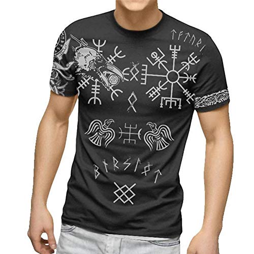 T-shirt païen Viking à manches courtes idéal pour festivals et été