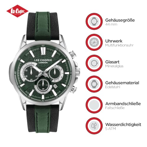 Image of Lee Cooper Analog Green Dial Men's Watch-LC07493.377