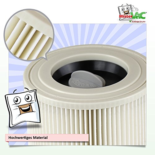 MisterVac Lamellenfilter Ersatzfilter kompatibel mit Kärcher NT22/1 Ap,(TE), L, 2.889-217.0