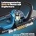 Akku-Heckenschere für Makita-18V-Akku,elektrische Heckenschere mit 2 X 2,0 Ah Akkus und Ladegerät,52 cm Schnittlänge,15 mm Zahnabstand,180° drehbarer Kopf für Garten, Hecken und Sträucher
