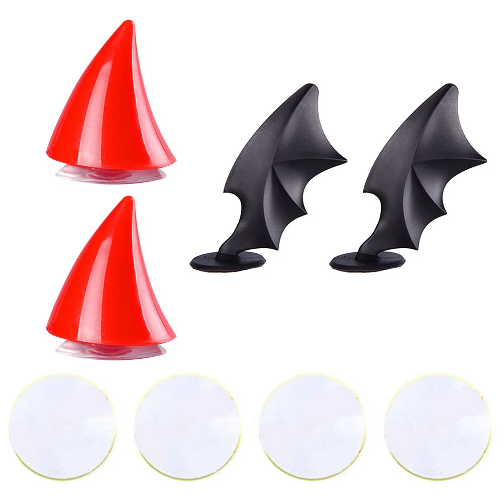 Cornes Décoratives Pour Casque De Sécurité – 2 Pièces, En ABS, Adhésif Double Face, Pour Moto, Vélo, Ski