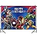 Vengadores Fondo - Miotlsy Marvel Fotografía Telón de Fondo Niños Suministros de Decoración de Fiesta de Cumpleaños para Superhéroe Tema Accesorios de Estudio Telón de Foto de Fiesta 5 x 3 ft