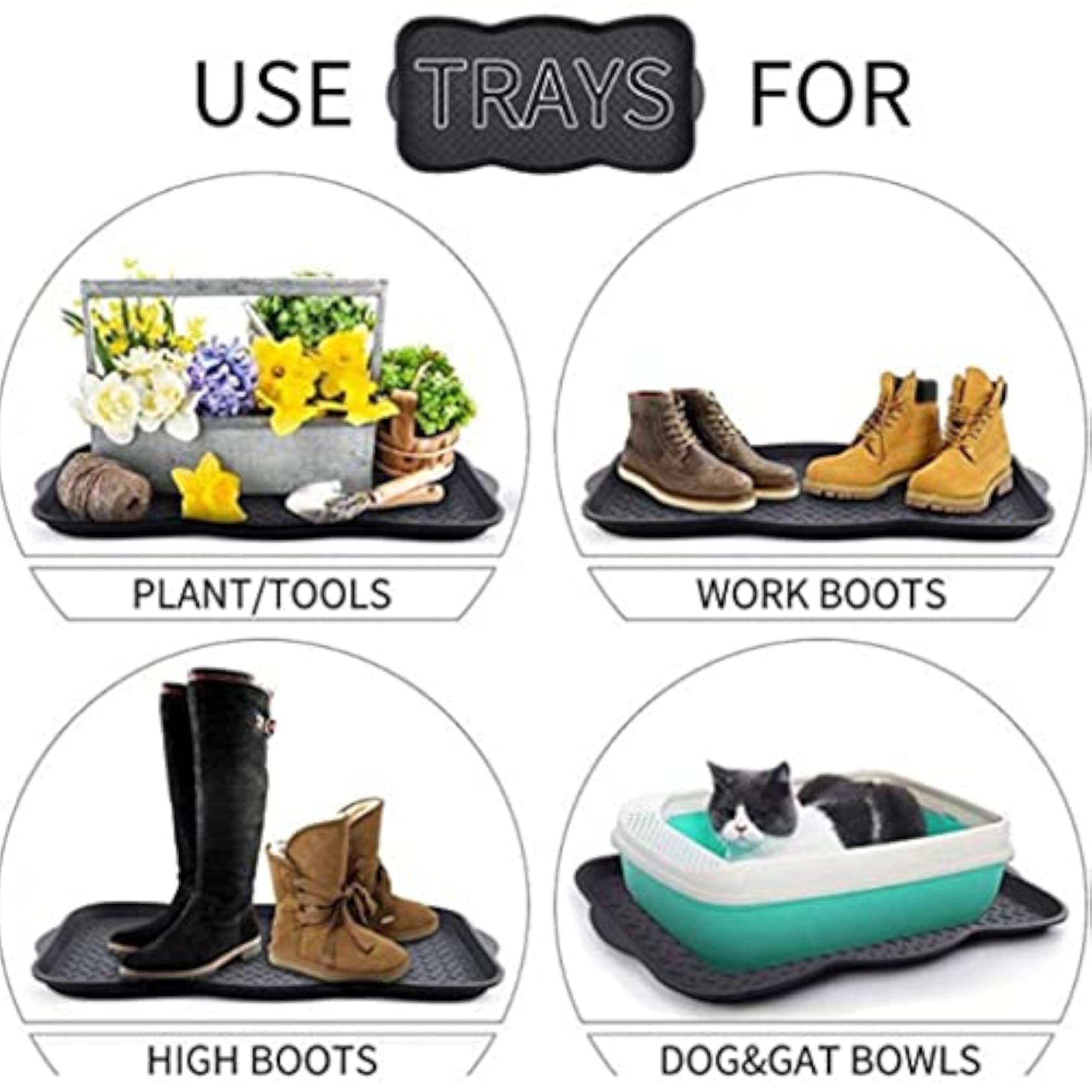 Heavy Duty Boot Tray Multi-Purpose for Shoes Pets