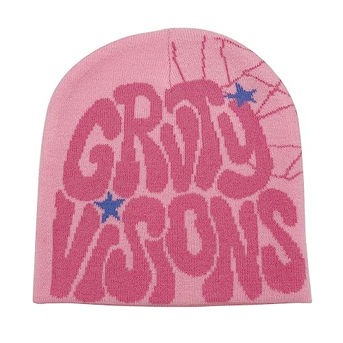 Dsgzkk Hat,Elastic Windproof Winter Hat Knitted Letter Hat for Women Men Keep Ear Warm Hat Soft Cold Weather Supplies Pink