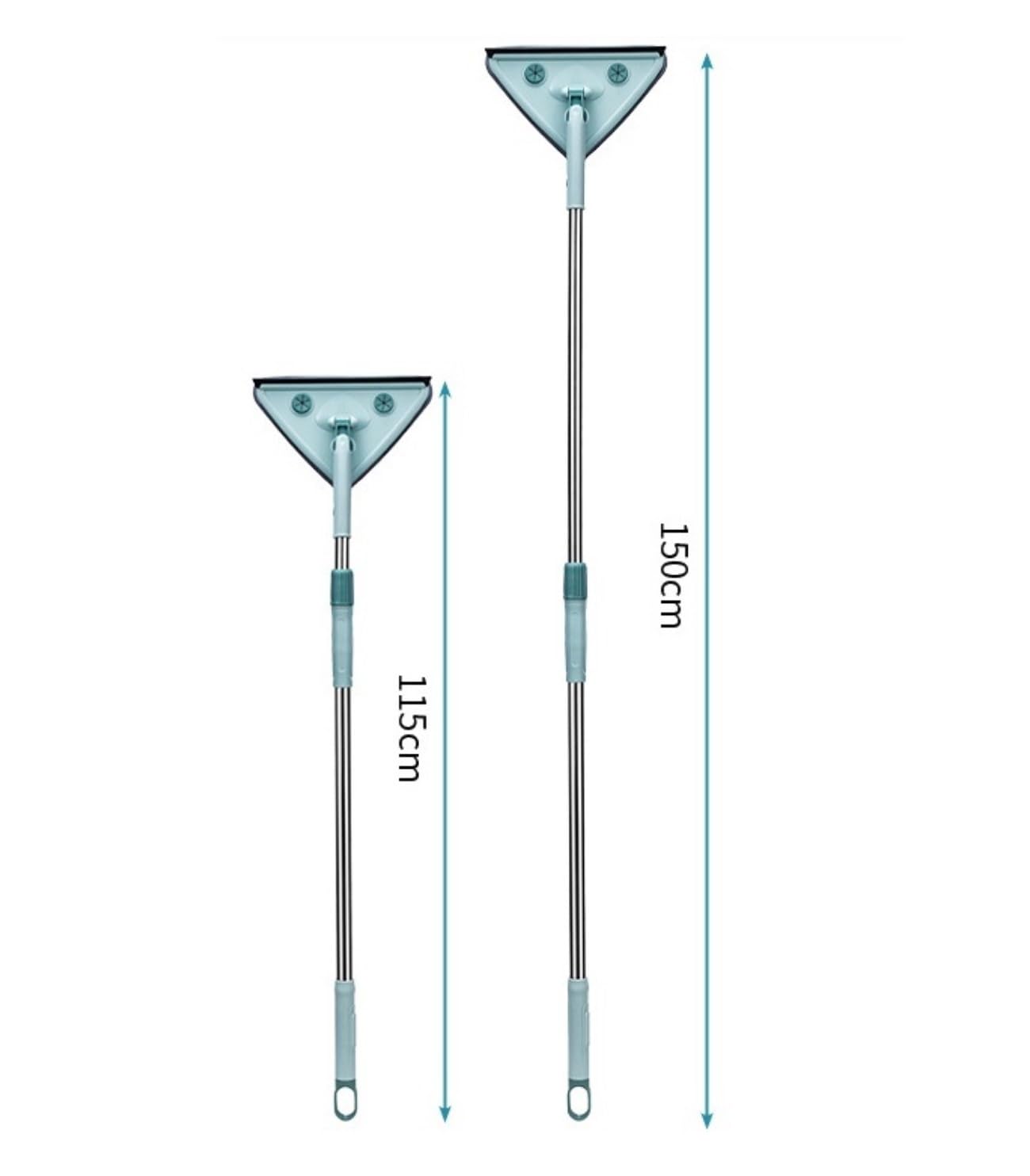 Fregona Fregonas para Limpiar Suelos Fregona Triangular Telescópica para Limpieza De Cristales, Techos, Coches, Escobilla Goma para Paredes Limpieza Suelo
