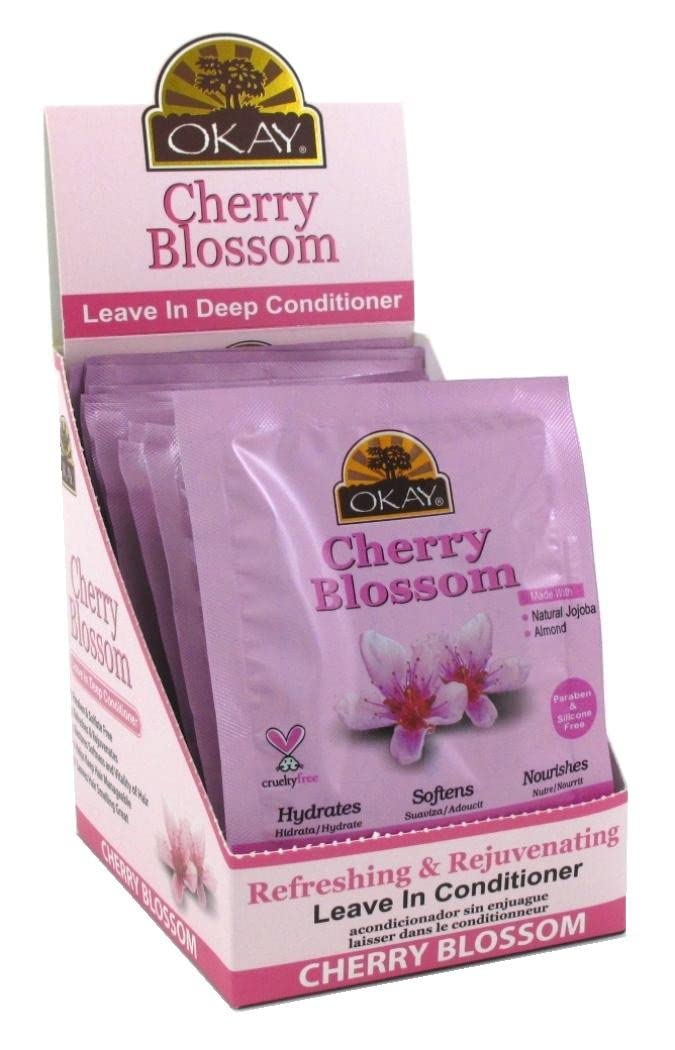Okay Pure NaturalsLeave-In Deep Conditioning Packettes Cherry Blossom (12 Pieces)