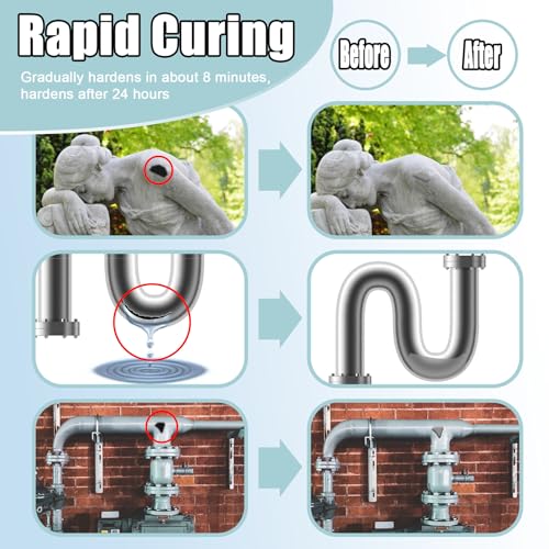 200g Epoxy Putty, 2 Part Metal Putty, Plastic, Glass, Ceramic Sink Crack for Fast Repair And Bonding, Heat Resistant & Watertight (Brown)