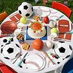 Sports Themed Birthday Party Kit for 24 - Includes Sports Banner, Tablecloth, Cups, Plates and Napkins for Boys Sports Theme Party Decorations Supplies - Image 4