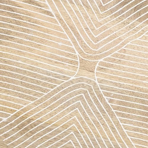 SARO LIFESTYLE Plato Decorativo de Madera Rústica Set x4 miniatura 4