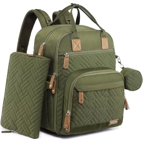 Image of iniuniu Diaper Bag Backpack, 4 in 1 kit Large Unisex Baby Bags for Boys Girls, Waterproof Travel Back Pack with Diaper Pouch