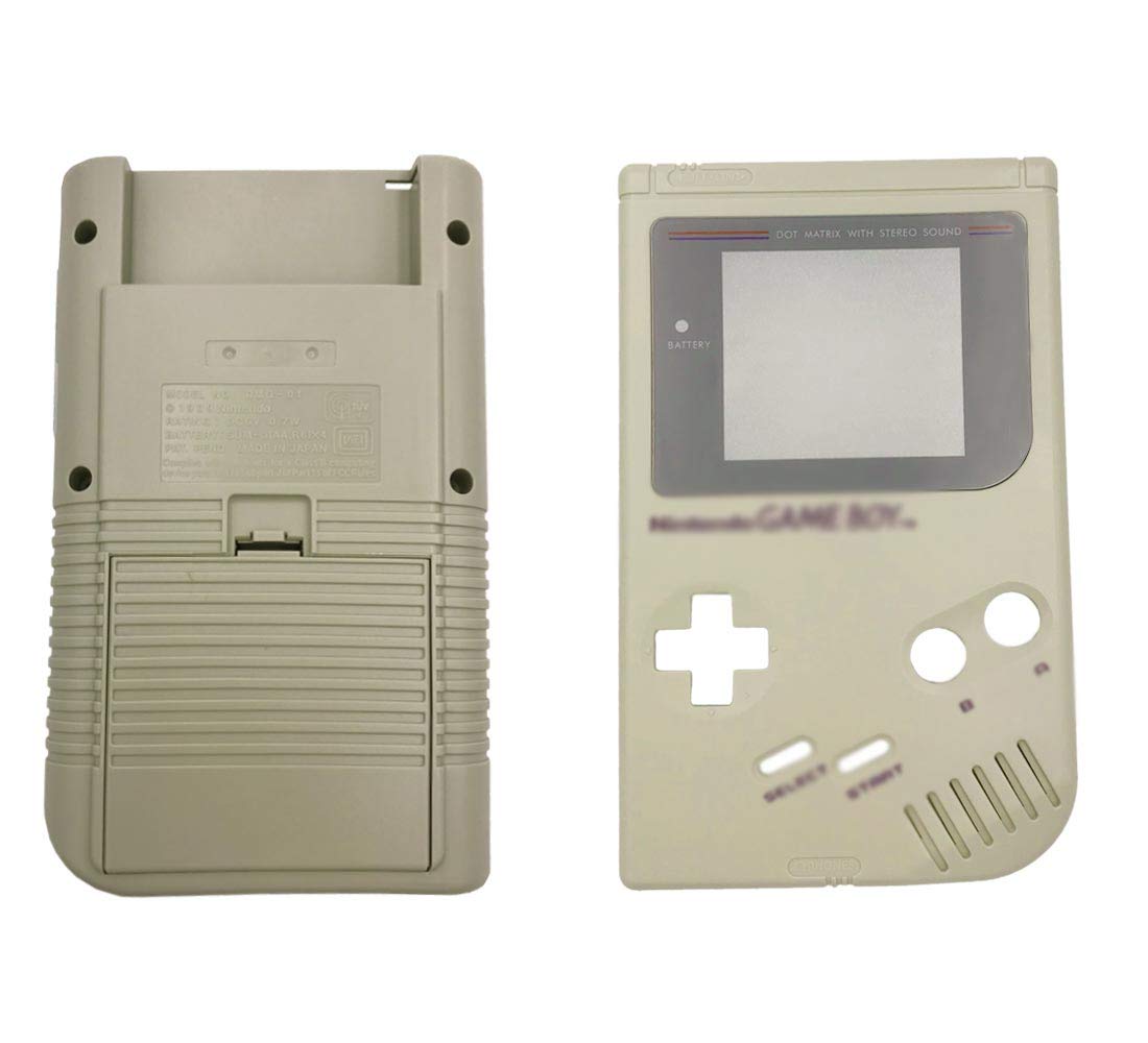 Full Housing Shell paquete de piezas de repuesto de la cubierta de la caja con herramientas abiertas para Nintendo Gameboy GB consola (Gris)