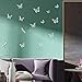 SAOROPEB 3D Butterfly Wall Decor, 48 Pcs 4 Styles 3 Sizes, Removable Metallic Wall Sticker Room Mural Decals for Kids Bedroom Nursery Classroom Party Decoration Wedding Decor DIY Gift (Sliver)