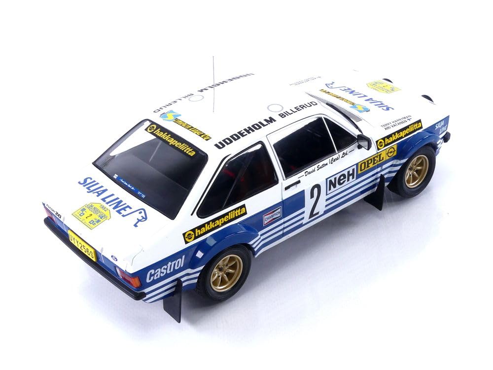 MODELLINO IN SCALA COMPATIBILE CON FORD ESCORT MK II RS 1800 N.2 RALLY SWEDEN 1977 VATANEN/HARRYMAN 1:18 IXO MODEL 18RMC142