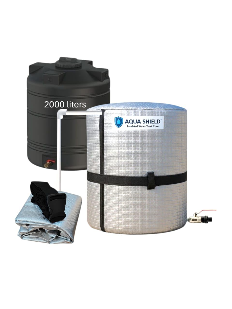 2000 Litre Aqua Shield Insulated Water Tank Cover | Dual-Layer Thermal Protection | Keeps Water Cool in Summer & Warm in Winter | Prevents Algae, UV Damage & Dirt | Fits2000L Plastic Tanks-picture-15